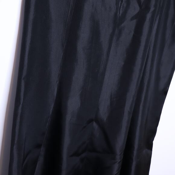 CHETTA B Evening Y2K Black Cocktail Dress Fur Trimmed Gown Women's 8 - Picture 8 of 11